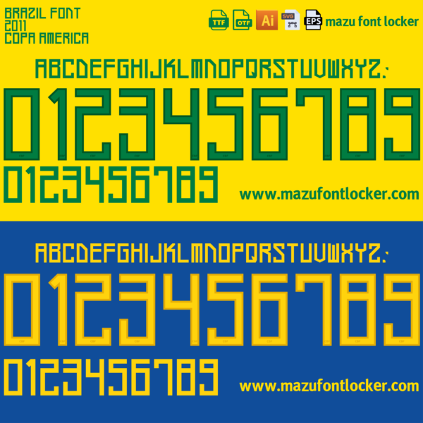 Brazil 2011 Font Vector