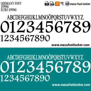 germany euro 1996 font vector