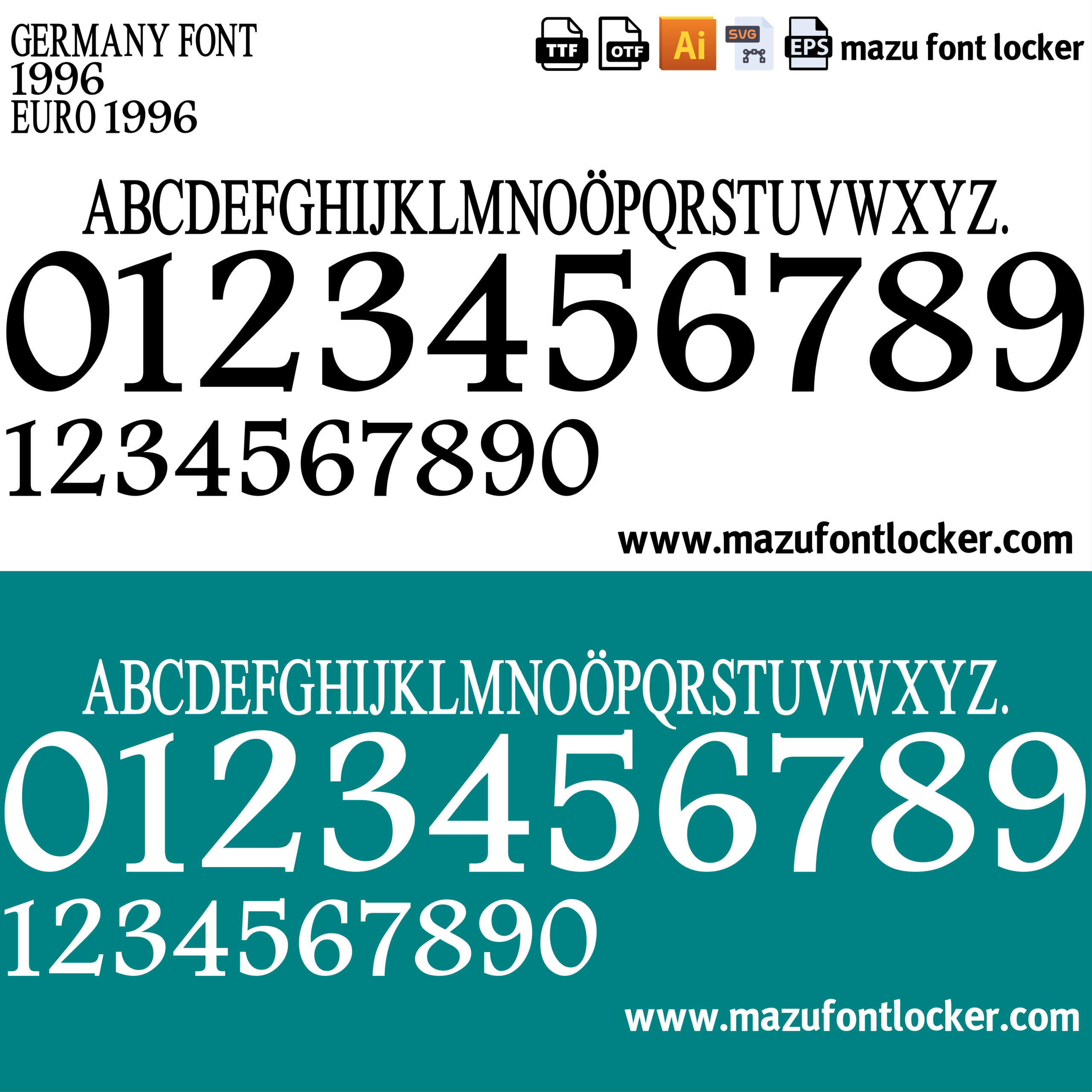 germany euro 1996 font vector germany euro 1996 font vector