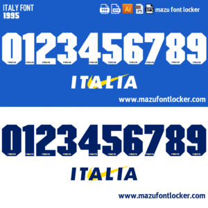 italy 1995 font vector : (digital download)