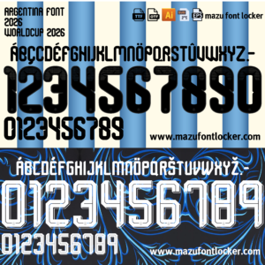 argentina 2026 font vector