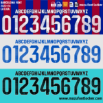 Barcelona 2023-24 Home, Away & Third Font Vector (Digital Download)