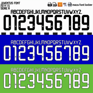 Juventus 2014-15 Font Vector