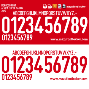 morocco 2025 font vector