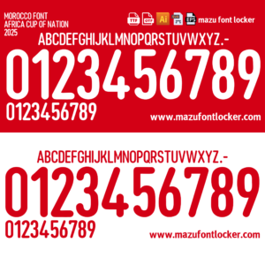 Morocco 2025 Font Vector