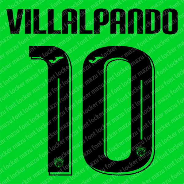 FC Juarez 2025-26 Font Vector