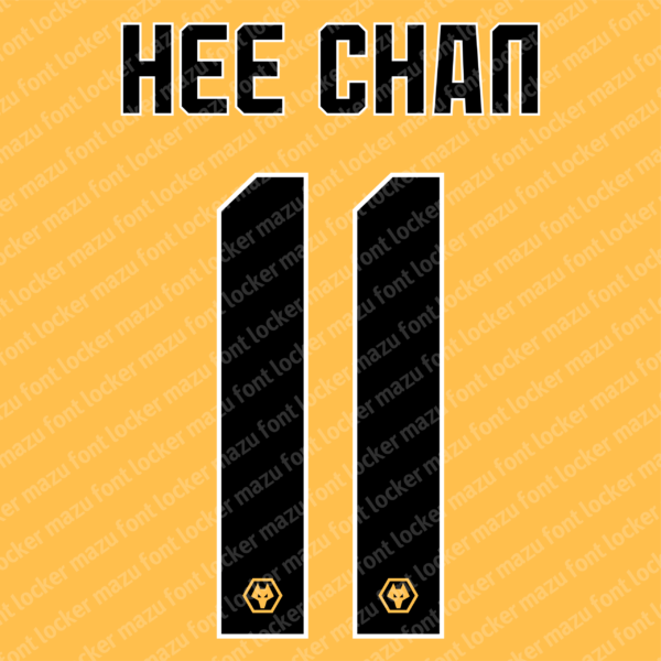 Wolverhampton FC 2025-26 Font Vector