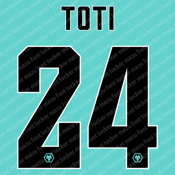 Wolverhampton FC 2025-26 Font Vector