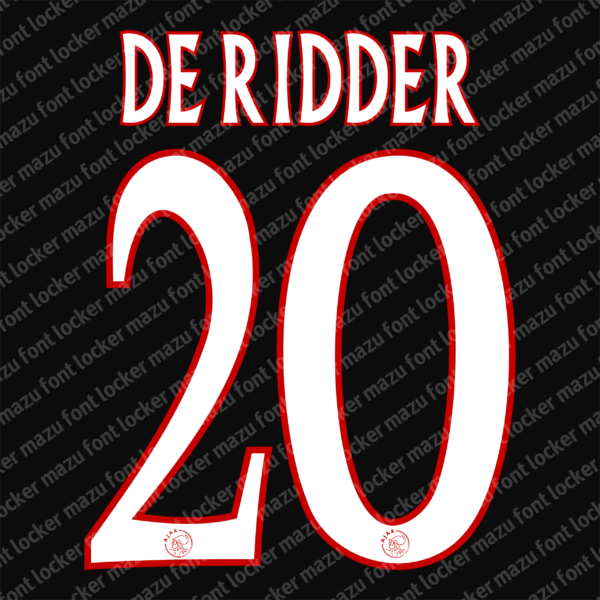 Ajax Amsterdam 2004-2006 Font Vector – Legendary De Godenzonen