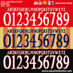 Ajax Amsterdam 2004-2006 Font Vector – Legendary De Godenzonen