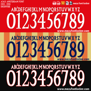 ajax amsterdam 2004 06 font vector