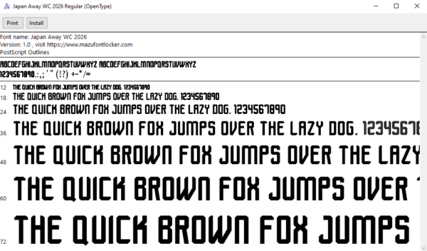 Japan World Cup 2026 Font Vector (AI, EPS, SVG, TTF) – #1 Authentic Style