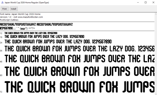 Japan World Cup 2026 Font Vector (AI, EPS, SVG, TTF) – #1 Authentic Style