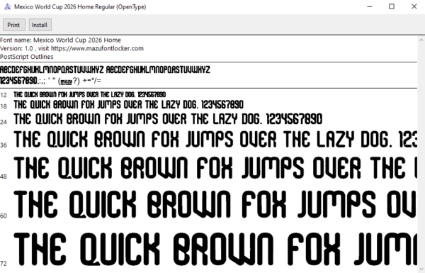 Mexico World Cup 2026 Font Vector (AI, EPS, SVG, TTF) – #1 Authentic Style