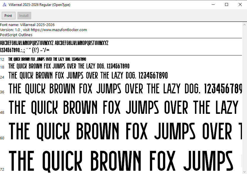 villarreal 2025 26 font vector villarreal 2025 26 font vector