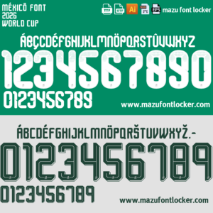 mexico world cup 2026 font vector
