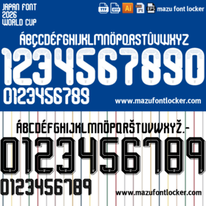 japan world cup 2026 font vector