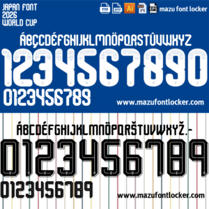 Japan World Cup 2026 Home & Away Font Vector (Digital Download)