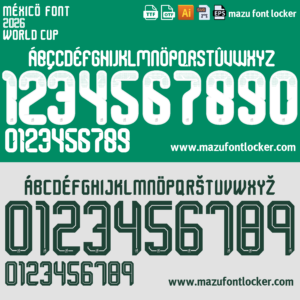 mexico world cup 2026 font vector