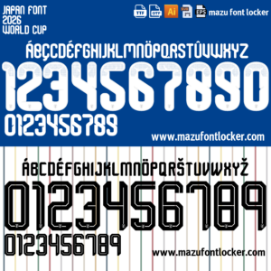 japan world cup 2026 font vector