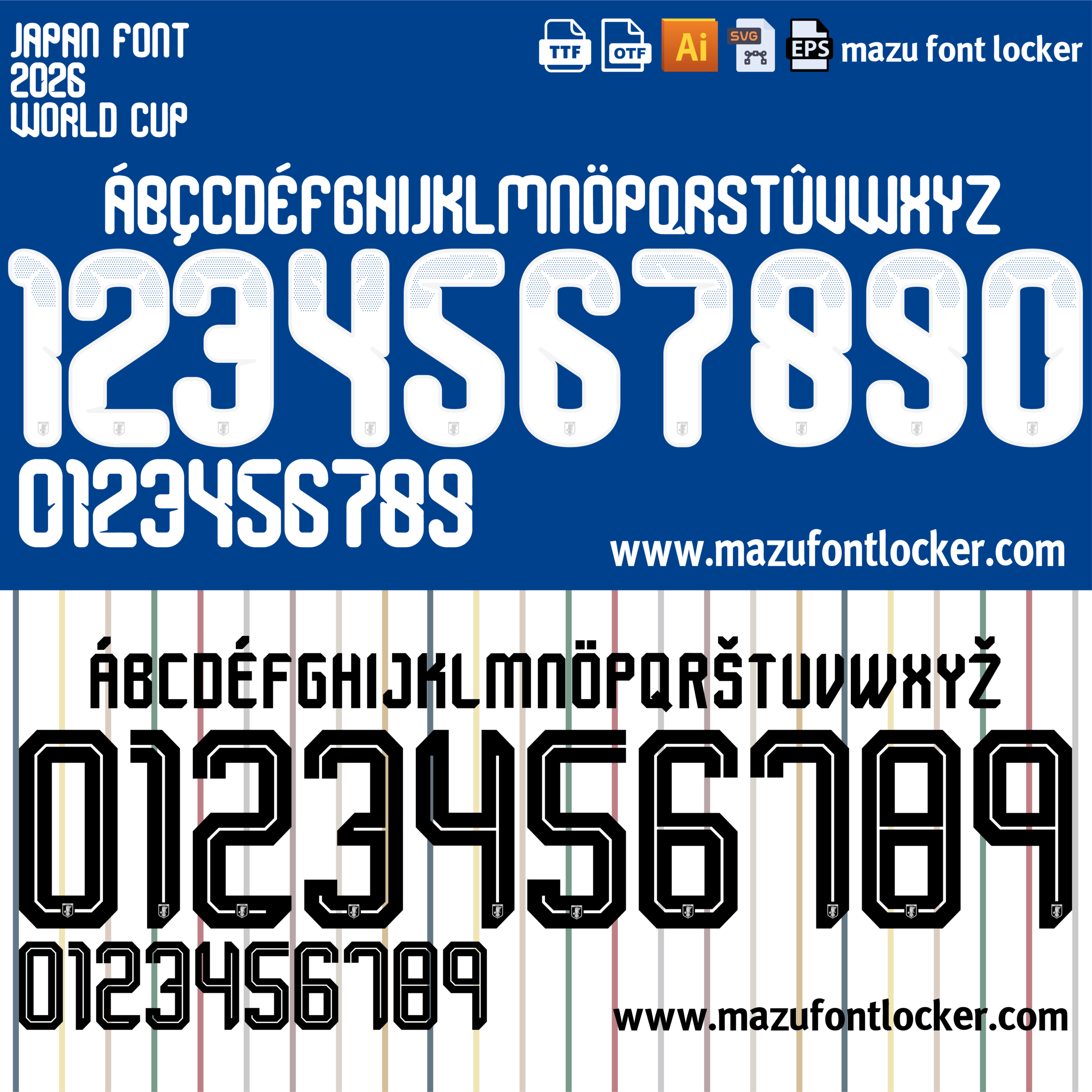 japan world cup 2026 font vector japan world cup 2026 font vector