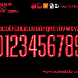 psg fourth (jordan) 2025 2026 font vector