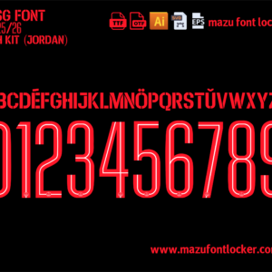 PSG Fourth (Jordan) 2025-2026 Font Vector