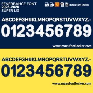 Fenerbahce 2025-26 Font Vector