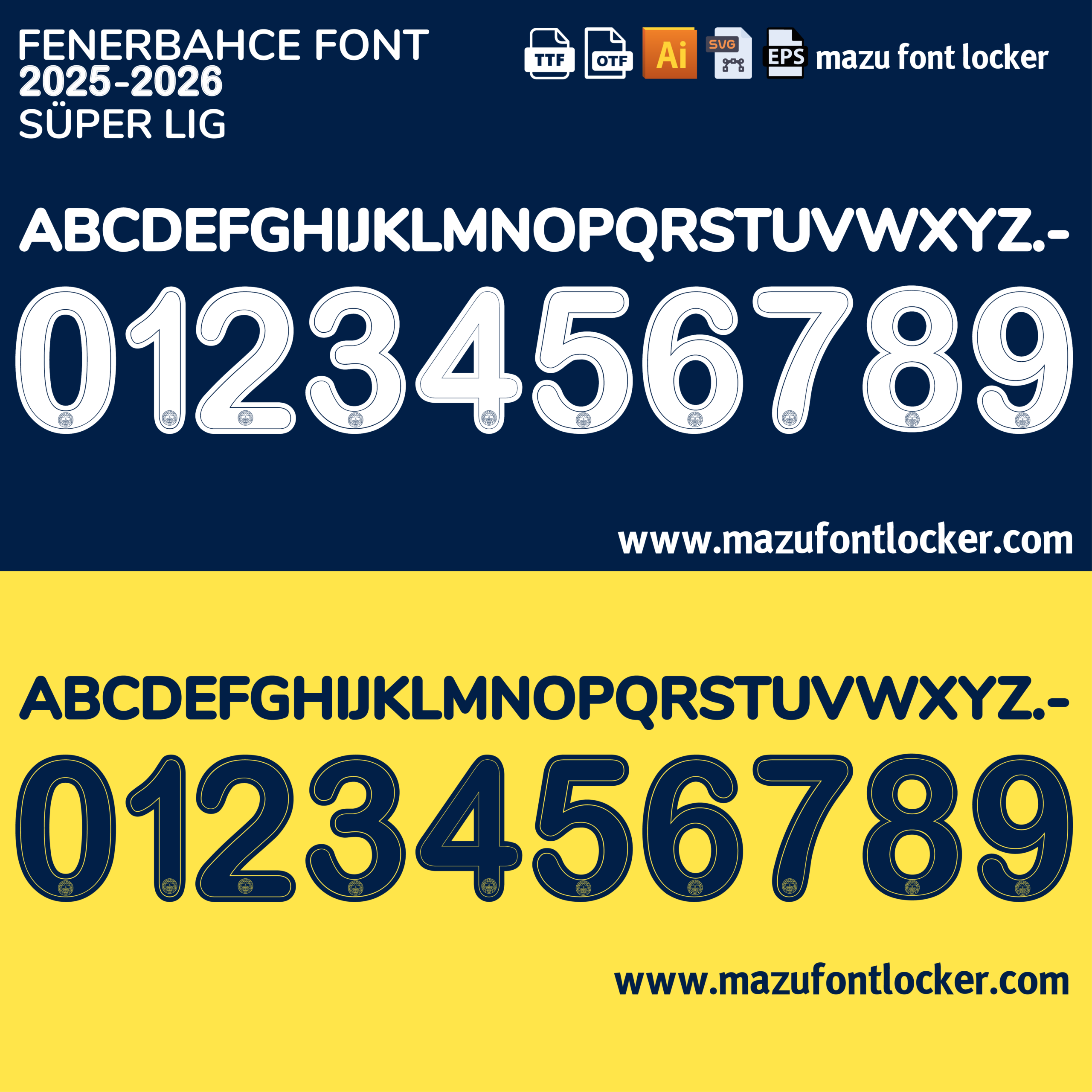 fenerbahce 2025 26 font vector fenerbahce 2025 26 font vector