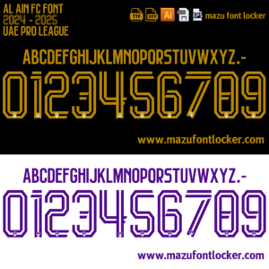 al ain fc font 2024 25 font vector