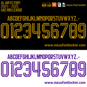 Al Ain FC Font 2024-25 Font Vector