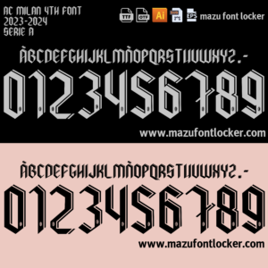 ac milan 4th 2023 24 font vector