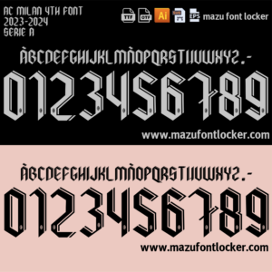 AC Milan 4th 2023-24 Font Vector – Stunning Special Edition