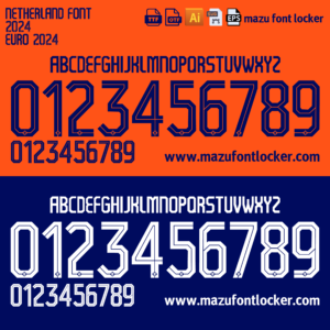 netherland euro 2024 font vector
