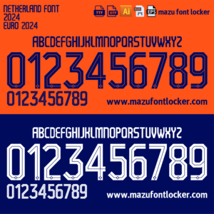 Netherland Euro 2024 Font Vector