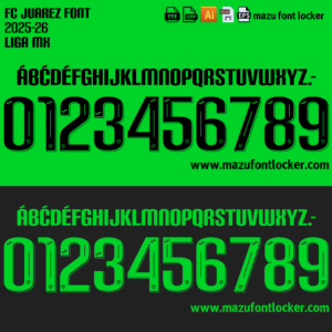 fc juarez 2025 26 font vector