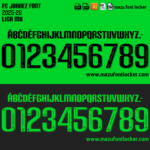 FC Juarez 2025-26 Font Vector