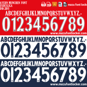 Bayern Munchen 2010-11 Font Vector