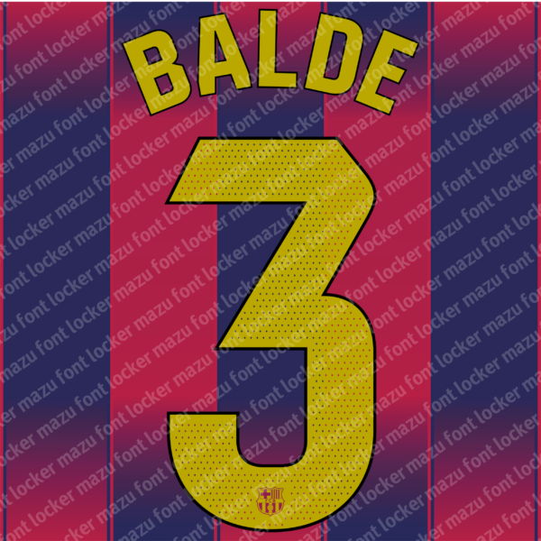 Barcelona 2025-2026 La Liga Font Vector – Legendary Barça Jersey Style for Champions