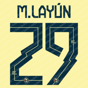 club america 2021 22 font vector