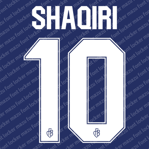 FC Basel 2025-26 Swiss League Font Vector