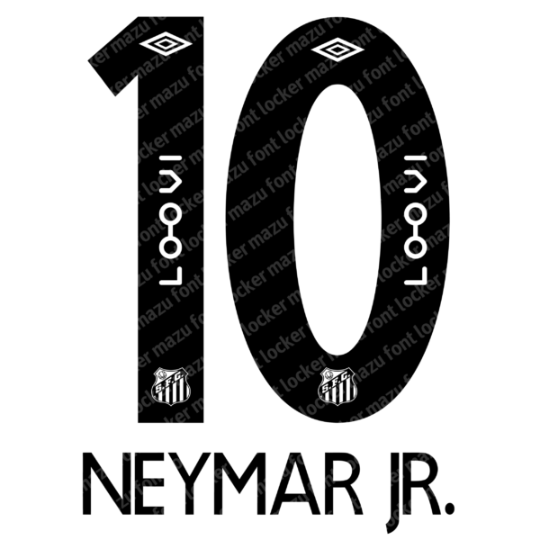 Santos FC 2025 Font Vector – Legendary Brazilian Football Jersey Style
