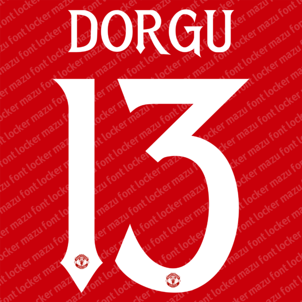 Manchester United 2025-2026 Font Vector