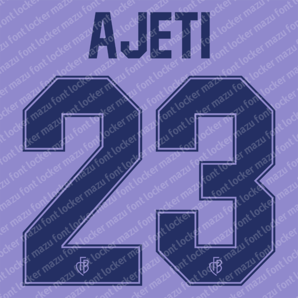 FC Basel 2025-26 Swiss League Font Vector