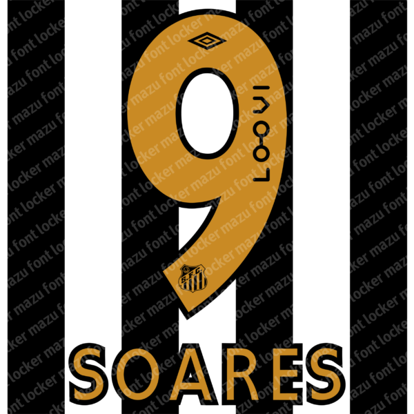 Santos FC 2025 Font Vector – Legendary Brazilian Football Jersey Style