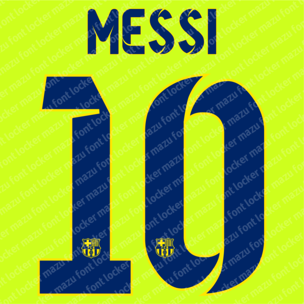Barcelona 2014-2015 Font Vector – Legendary Treble Winning Jersey Style