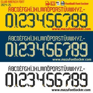 club america 2024 25 font vector