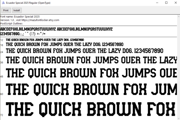 Ecuador Special 2025 Font Vector (AI, EPS, SVG, TTF) – #1 Authentic Style