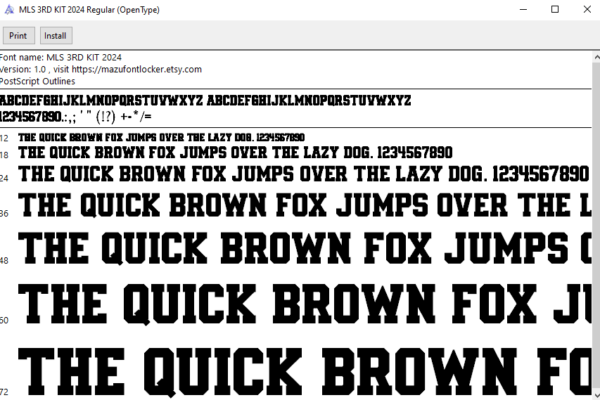 Major League Soccer Third 2024-2025 Font Vector (AI, EPS, SVG, TTF) – #1 Authentic Style