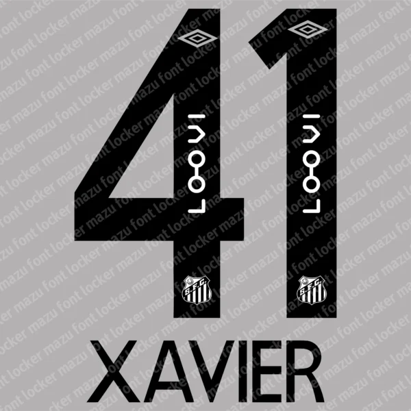 Santos FC 2025 Font Vector – Legendary Brazilian Football Jersey Style